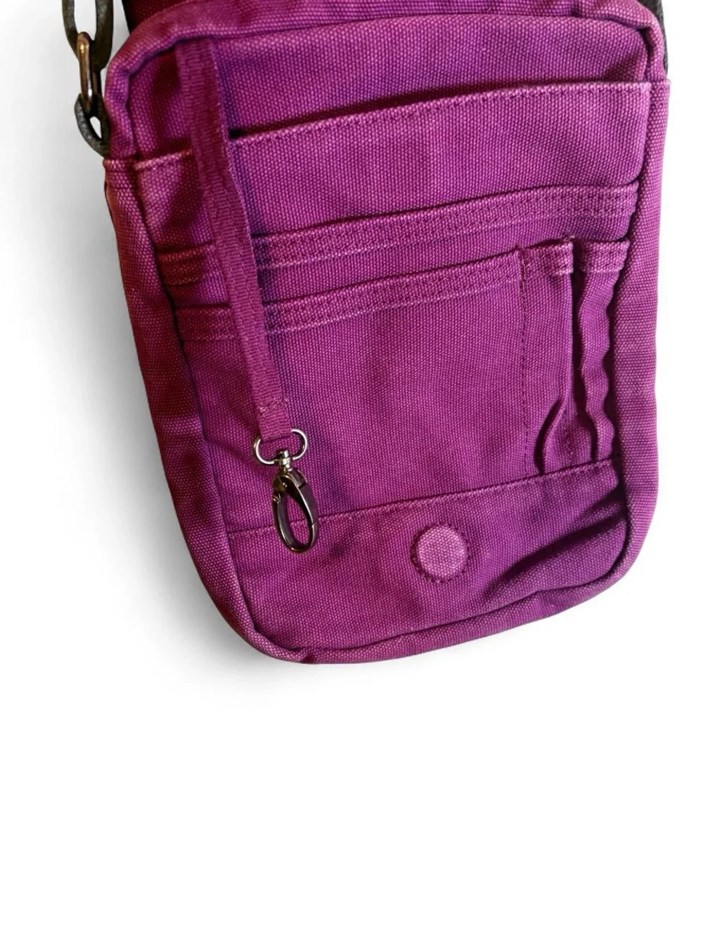 Duluth Trading Co. Purple Canvas Crossbody Bag